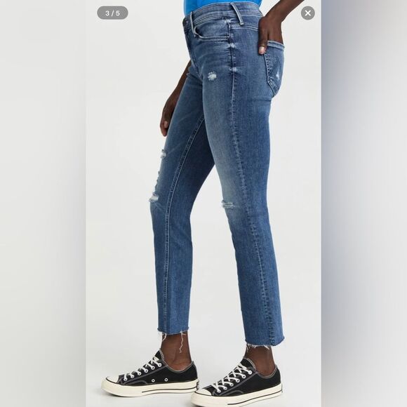 MOTHER The Dazzler Mid Rise Ankle Straight Jeans in Weekend Warrior size 27 - Picture 5 of 14